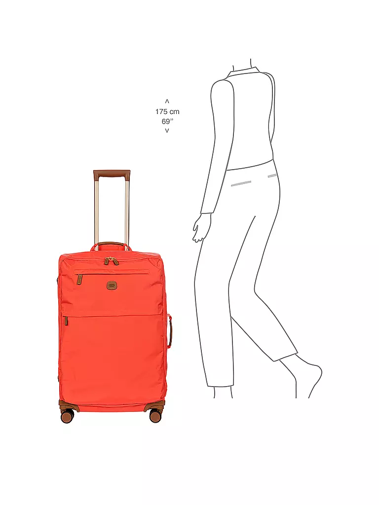 BRICS | Trolley souple X-TRAVEL 71cm Papavero / Coquelicot | Orange
