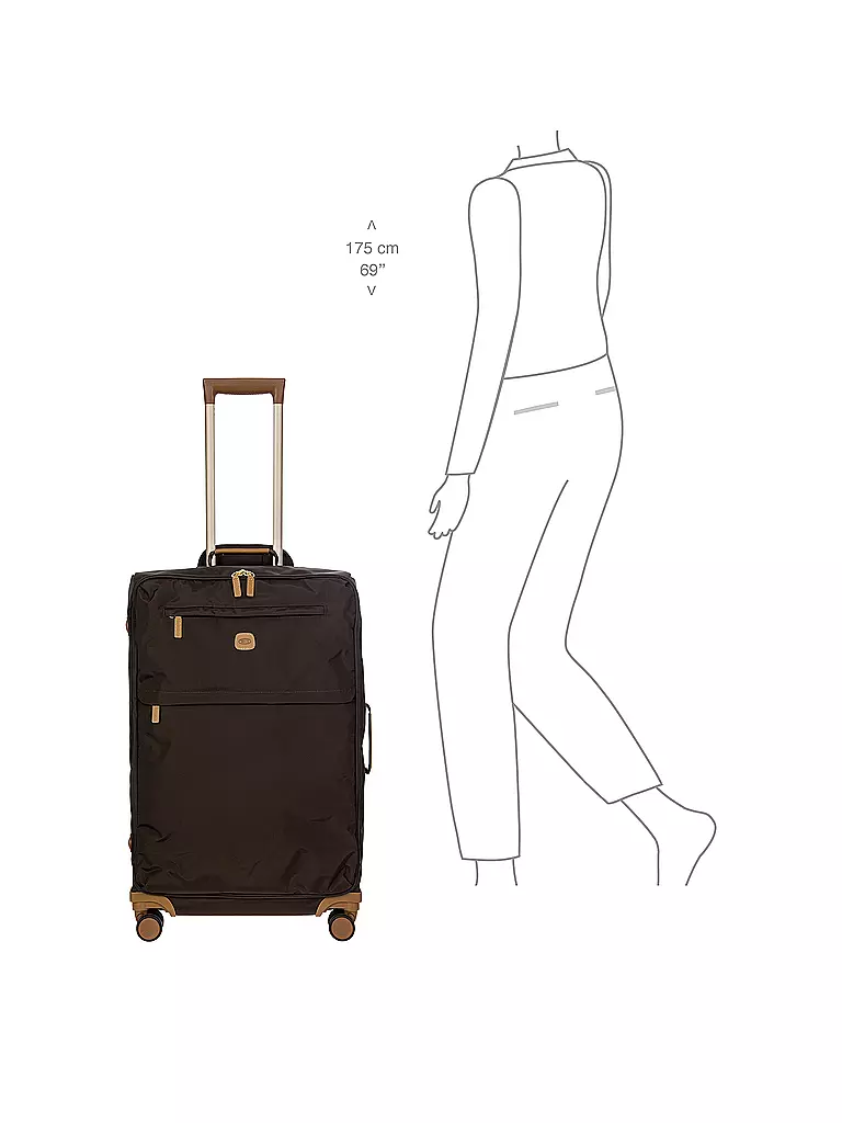 BRICS | Trolley weich X-TRAVEL 71cm Brown | Marron