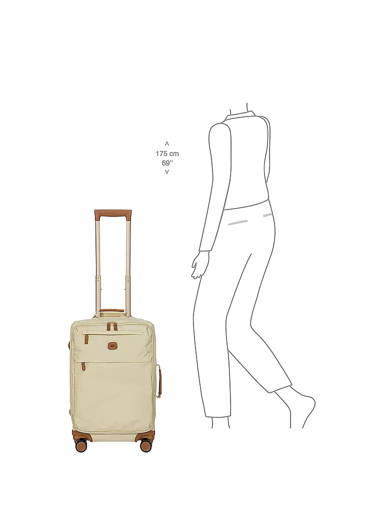 BRICS | Trolley X Travel 55cm Beige | 