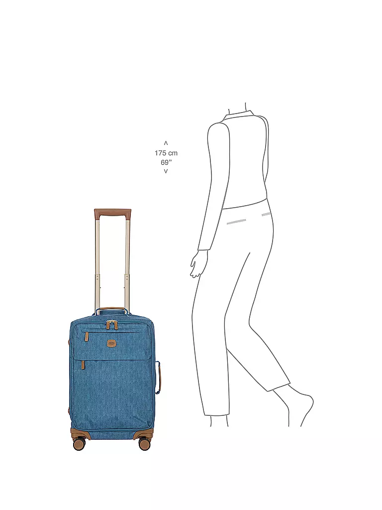 BRICS | Trolley X Travel 55cm Jeans | Bleu