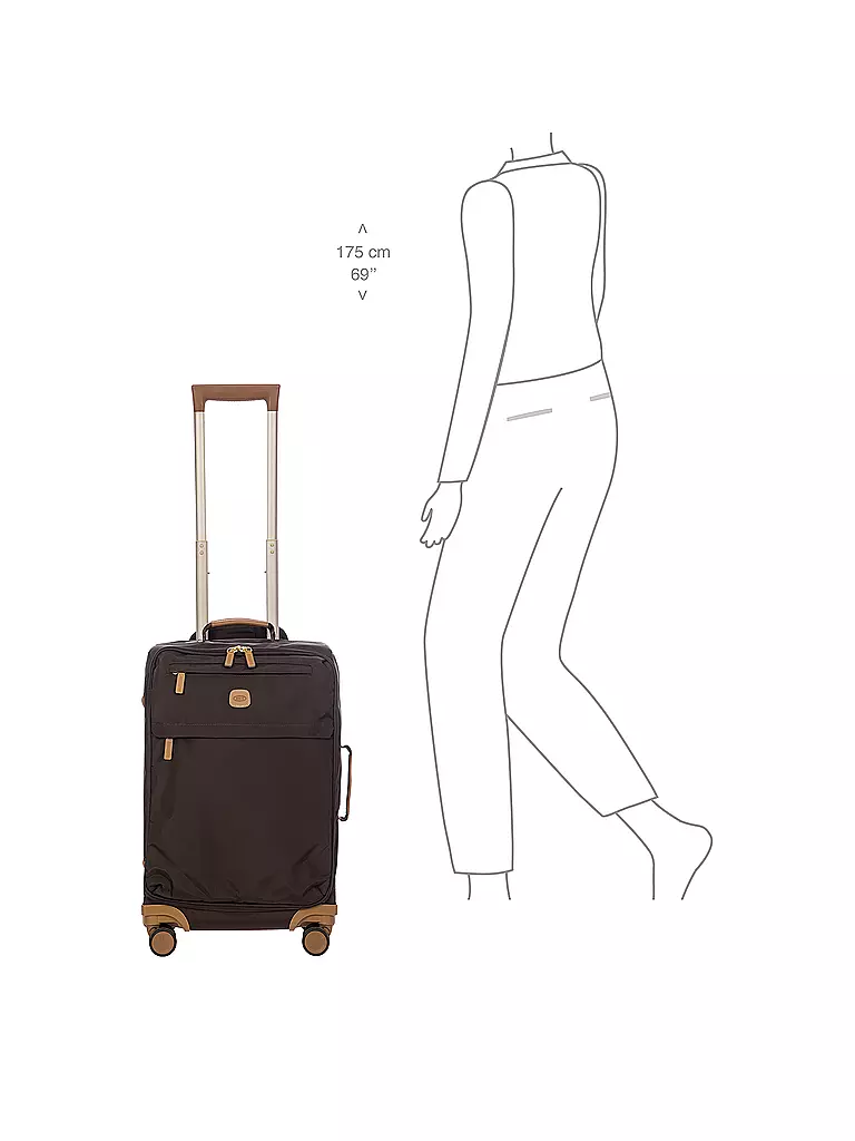BRICS | Trolley X Travel 55cm Marron | braun