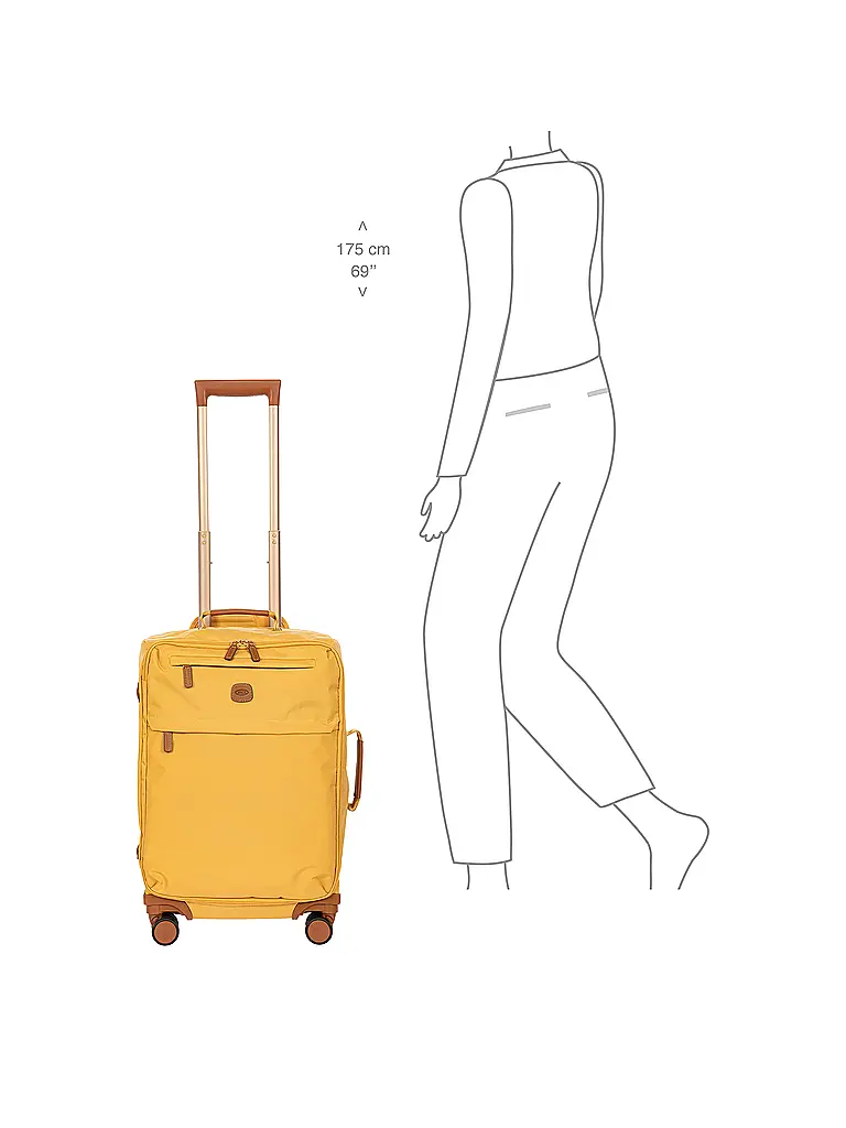 BRICS | Trolley X-Travel 55cm Miele / Honey | Jaune