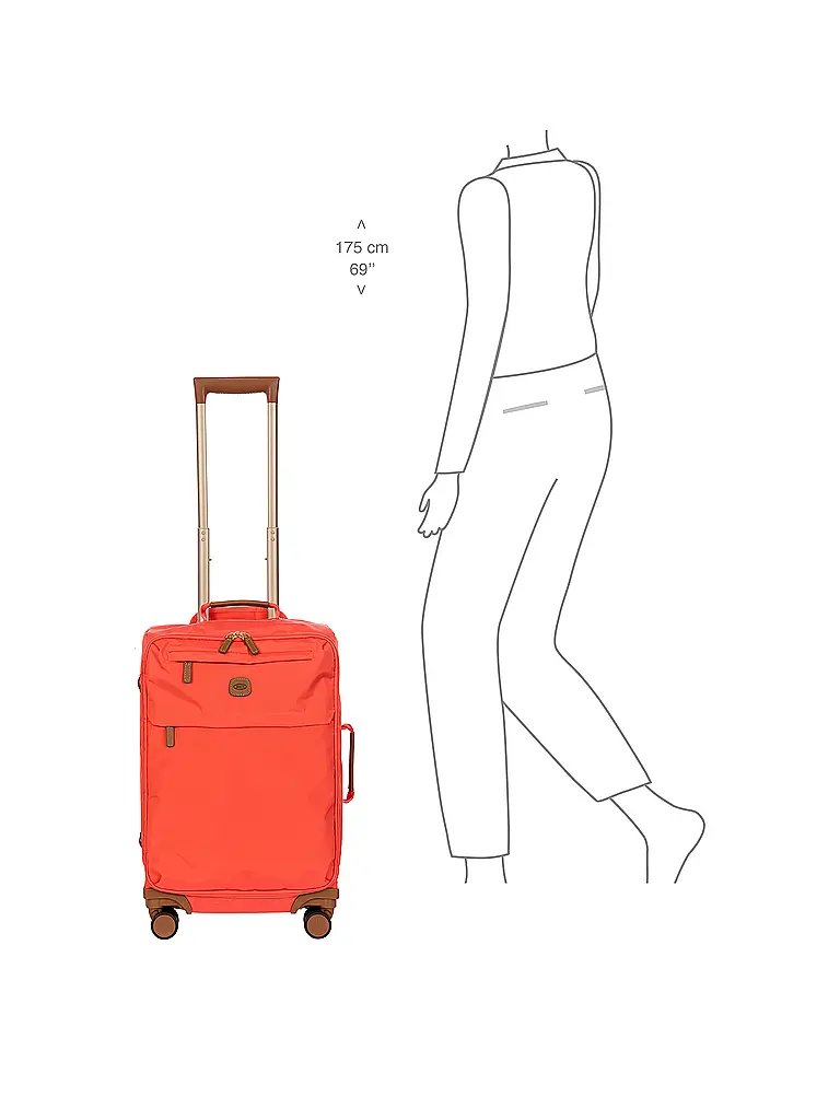 BRICS | Trolley X-Travel 55cm Papavero / Poppy | Orange