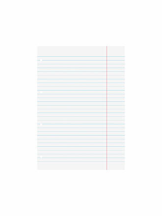 BRUNNEN VERLAG | Recharges pour classeur à anneaux - 50 feuilles lignées avec marge de correction