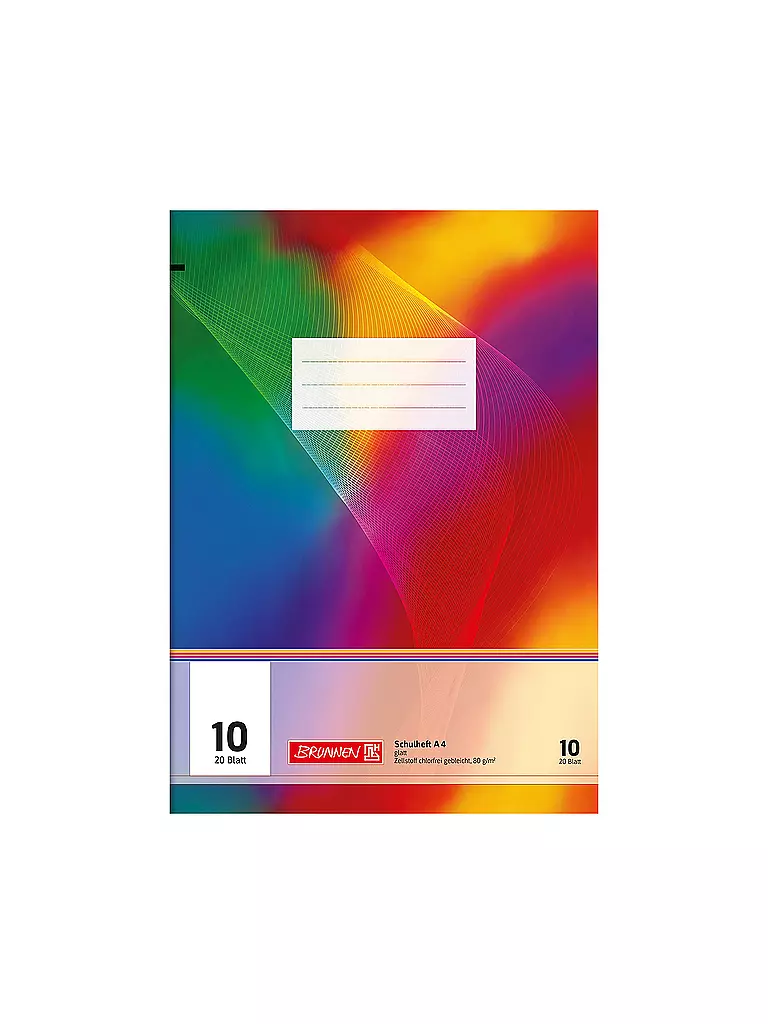 BRUNNEN VERLAG | Cahier A4 Lisse20 feuilles | keine Farbe