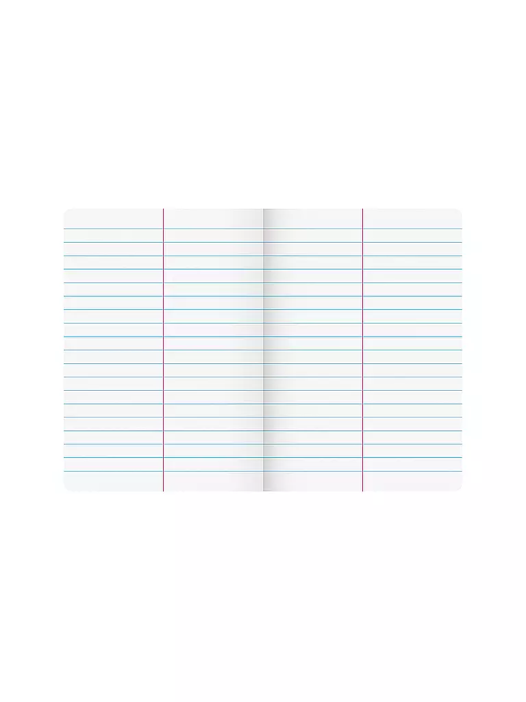 BRUNNEN VERLAG | Cahier A5 Ligné 10 mm 20 feuilles avec marge centrale | Aucune couleur