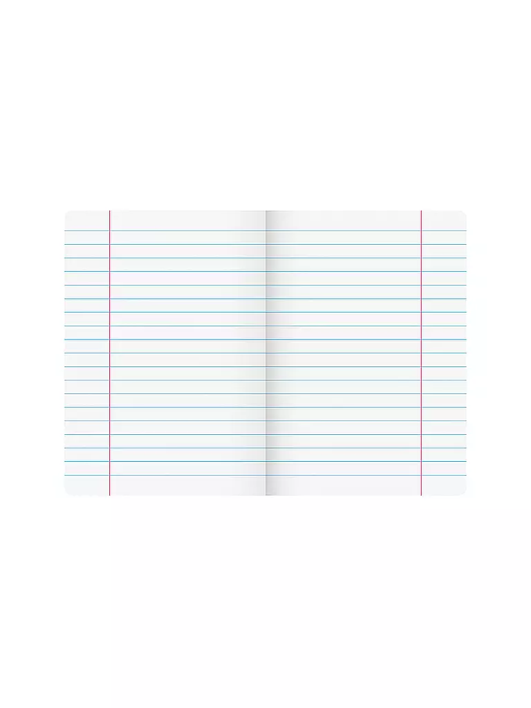 BRUNNEN VERLAG | Cahier A5 Ligné 10 mm 40 feuilles avec marge de correction | Aucune couleur