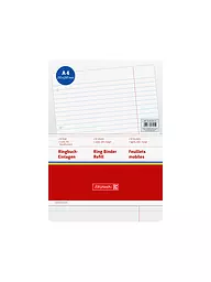 BRUNNEN VERLAG | Recharges pour classeur à anneaux - 50 feuilles lignées avec marge de correction | Aucune couleur