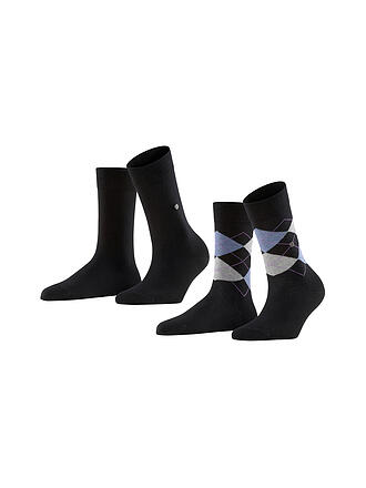 BURLINGTON | Chaussettes femme EVERYDAY, lot de 2, 36-41, noir