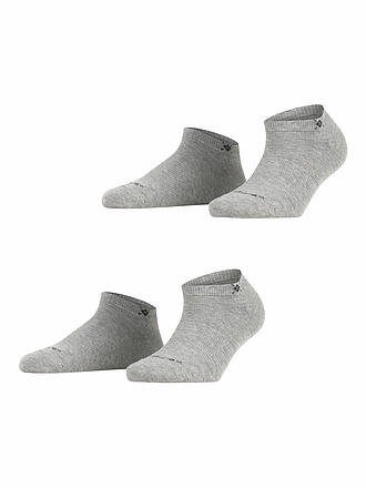 BURLINGTON | Chaussettes sneaker femme lot de 2 EVERYDAY 36-41 gris clair