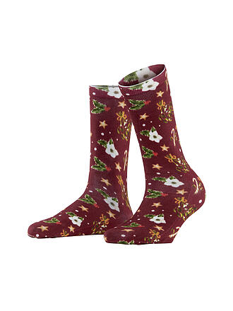 BURLINGTON | Chaussettes FANCY CHRISTMAS 36-41 wine