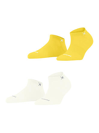 BURLINGTON | Chaussettes Femme EVERYDAY lot de 2 paires 36-41 blanc cassé / jaune