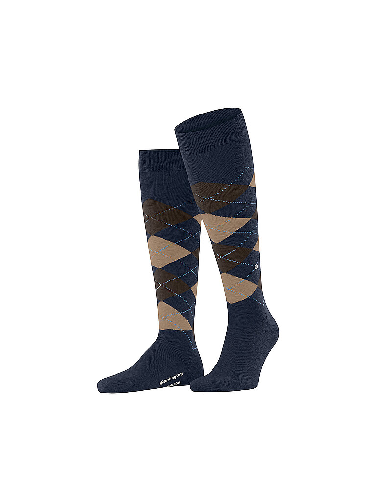 BURLINGTON Chaussettes hautes pour homme EDINBURGH 40-46 marine bleu marine