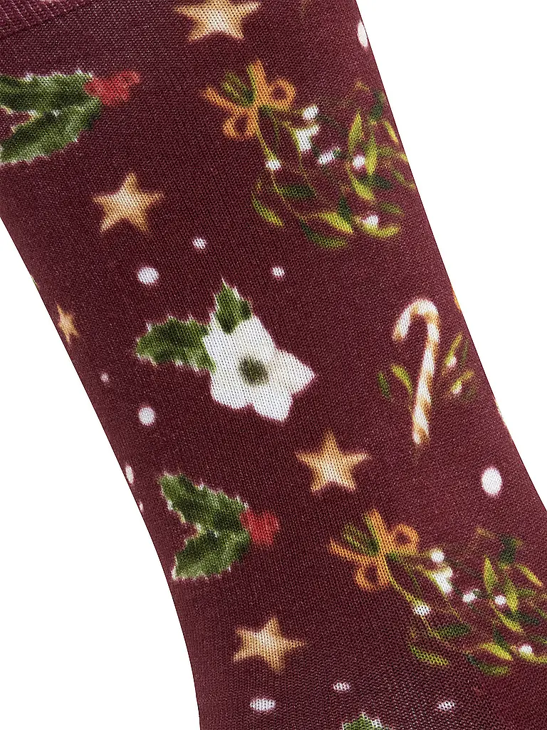 BURLINGTON | Chaussettes FANCY CHRISTMAS 36-41 wine | 