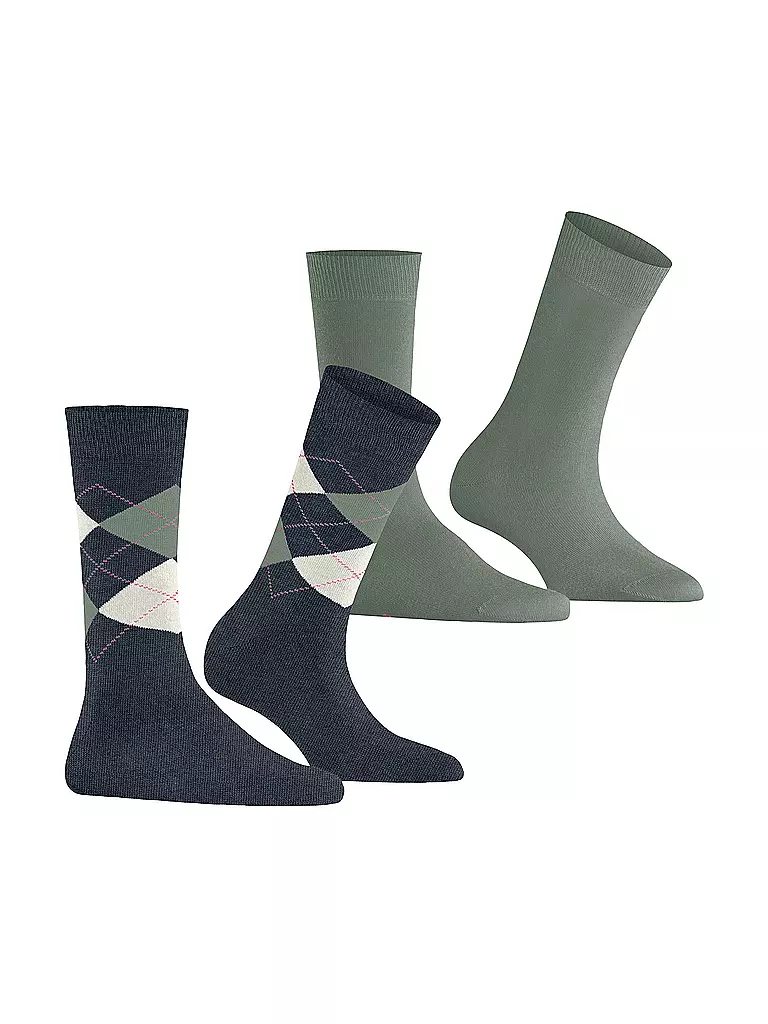 BURLINGTON | Chaussettes femme EVERYDAY, lot de 2, 36-41, bleu marine et blanc | 