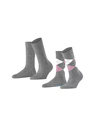BURLINGTON | Chaussettes femme EVERYDAY, lot de 2 paires, 36-41 marine | Gris