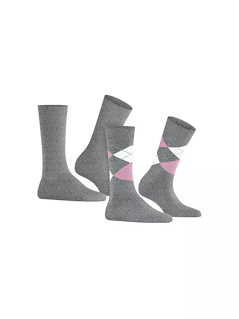 BURLINGTON | Chaussettes femme EVERYDAY, lot de 2, 36-41, gris clair | 