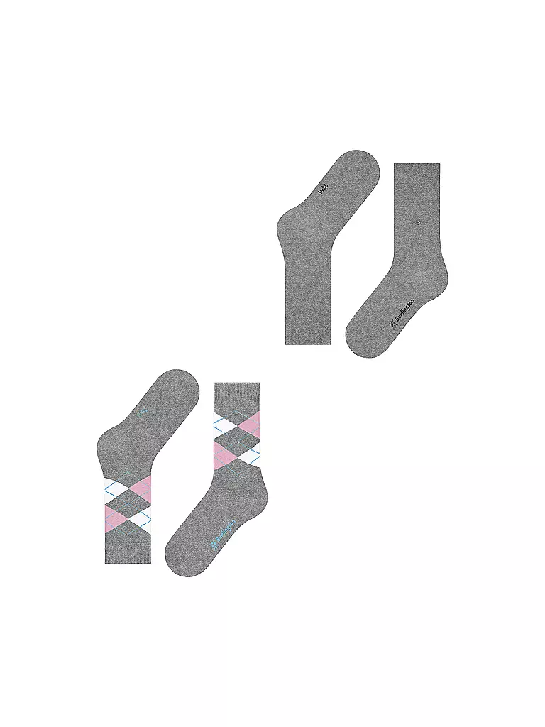 BURLINGTON | Chaussettes femme EVERYDAY, lot de 2, 36-41, gris clair | 