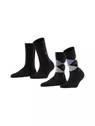 BURLINGTON | Chaussettes femme EVERYDAY, lot de 2 paires, 36-41 marine | Noir