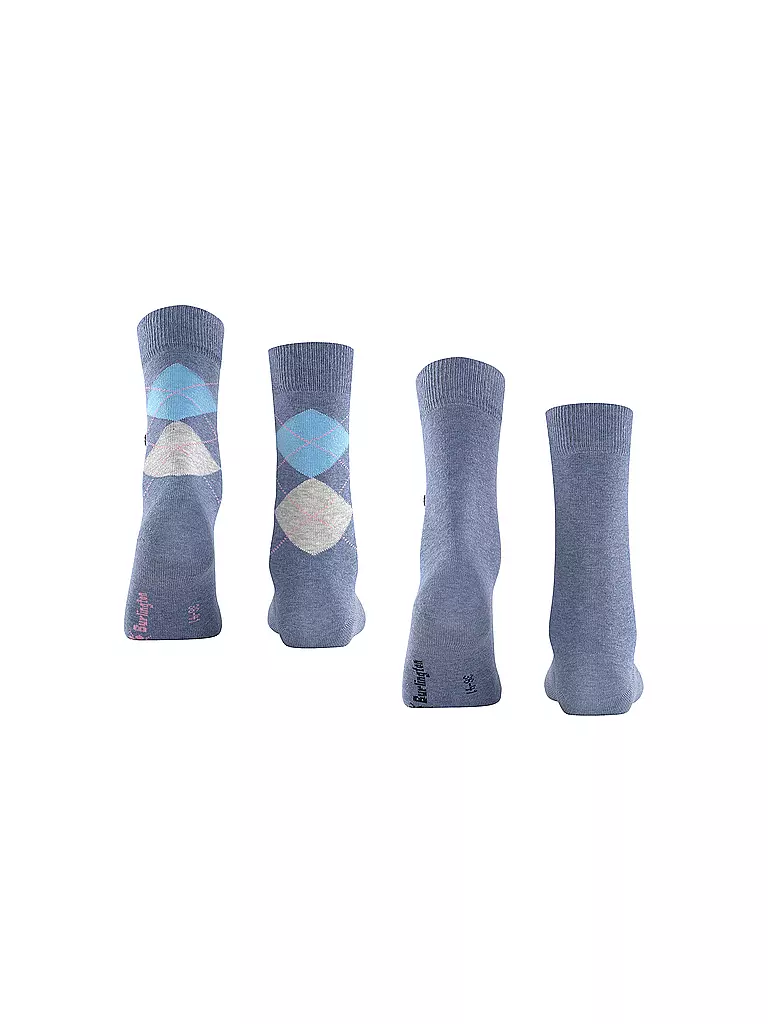 BURLINGTON | Chaussettes femme EVERYDAY, lot de 2 paires, 36-41, denim clair | 