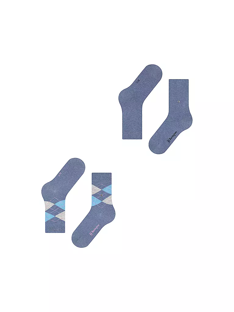 BURLINGTON | Chaussettes femme EVERYDAY, lot de 2 paires, 36-41, denim clair | 