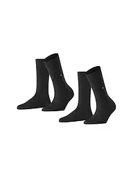 BURLINGTON | Chaussettes femme EVERYDAY, lot de 2 paires, 36-41 marine | Noir