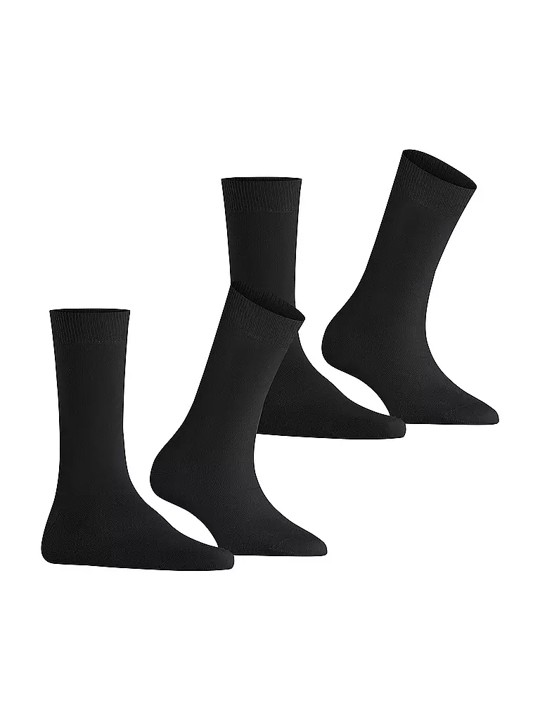 BURLINGTON | Chaussettes femme EVERYDAY, lot de 2 paires, 36-41 noir | 