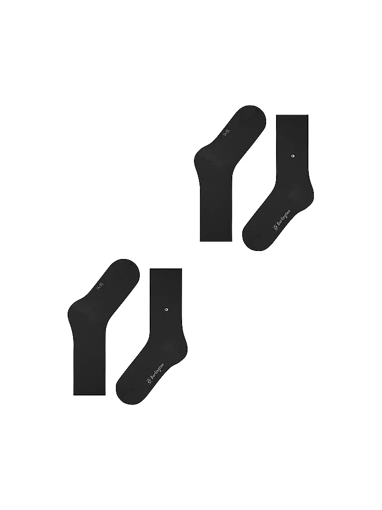BURLINGTON | Chaussettes femme EVERYDAY, lot de 2 paires, 36-41 noir | 