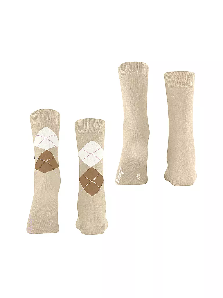 BURLINGTON | Chaussettes femme EVERYDAY lot de 2 paires 36-41 crème | beige