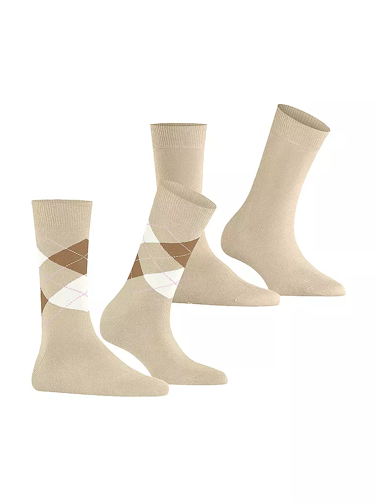 BURLINGTON | Chaussettes femme EVERYDAY lot de 2 paires 36-41 crème | beige