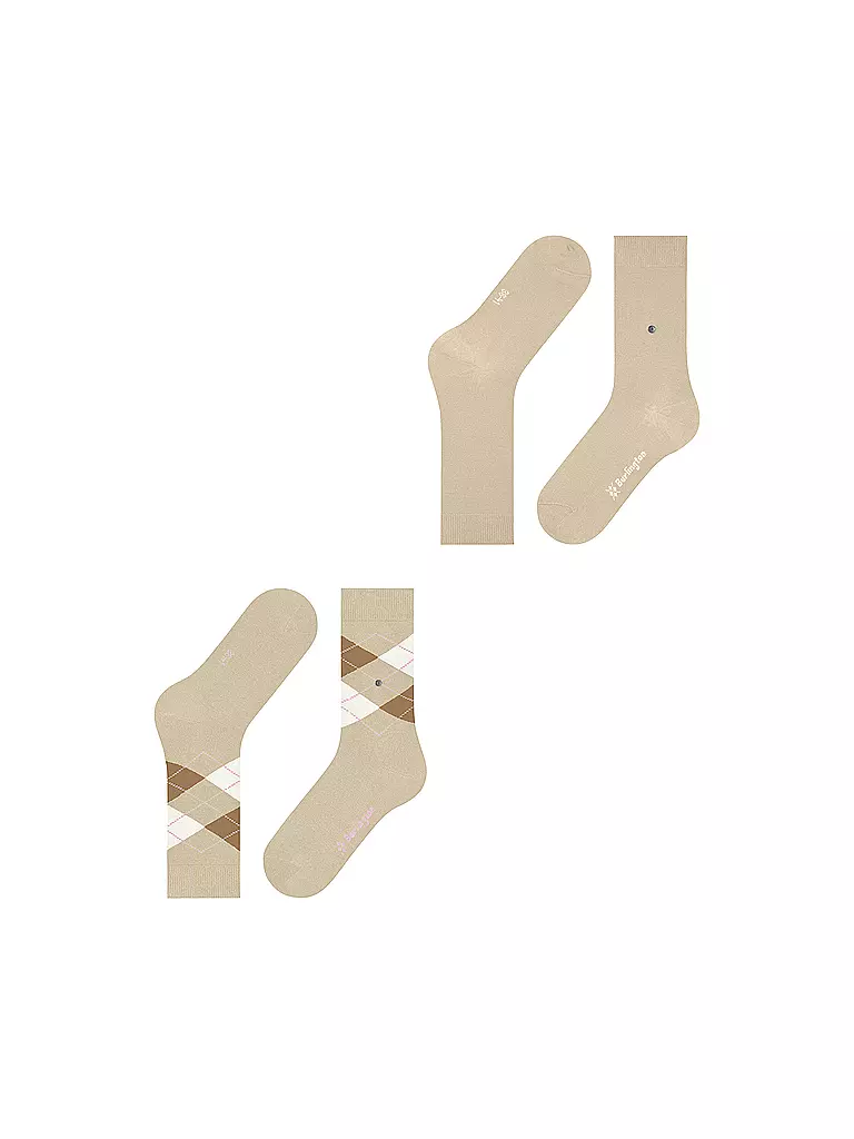 BURLINGTON | Chaussettes femme EVERYDAY lot de 2 paires 36-41 crème | beige