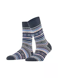 BURLINGTON | Chaussettes femme FAIR ISLE DELIGHT 36-41 claret | Bleu