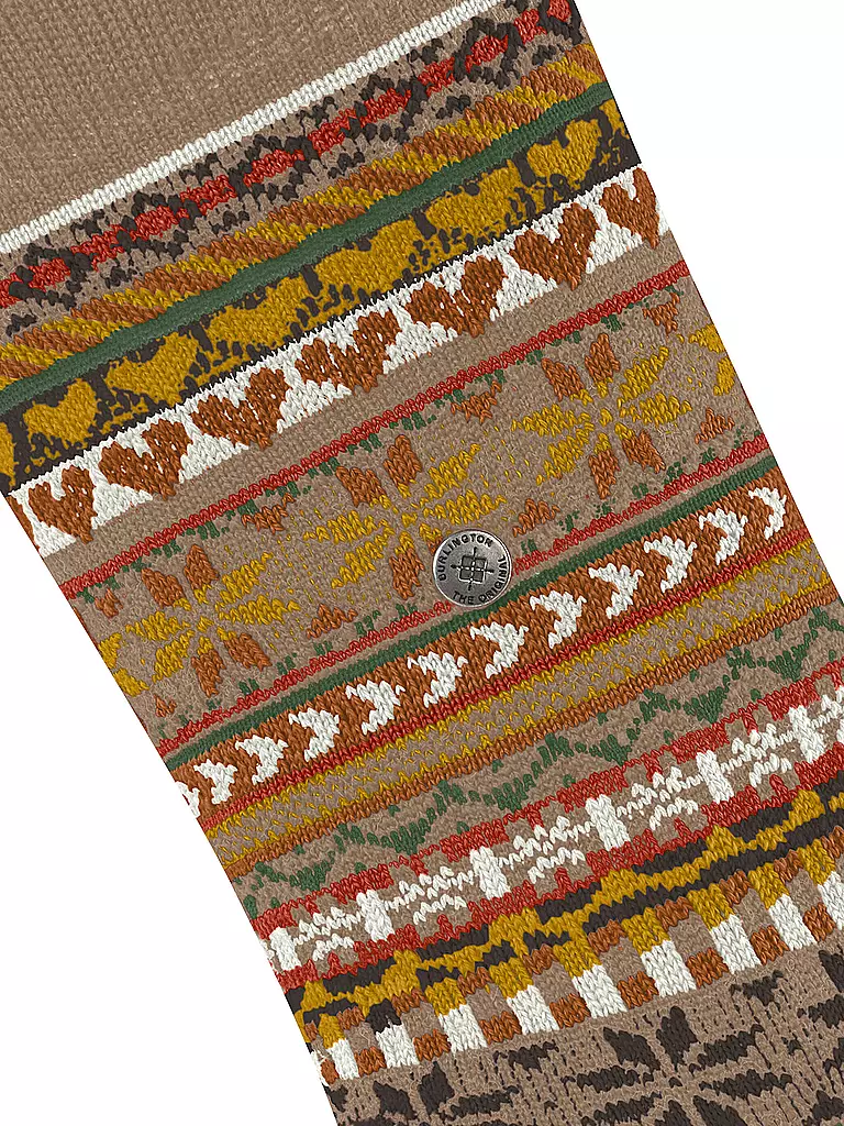 BURLINGTON | Chaussettes femme FAIR ISLE DELIGHT 36-41 camel | 