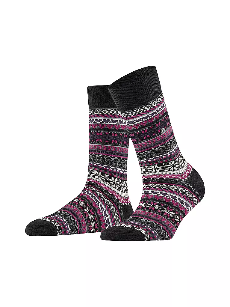 BURLINGTON | Chaussettes femme FAIR ISLE DELIGHT 36-41 noir | schwarz