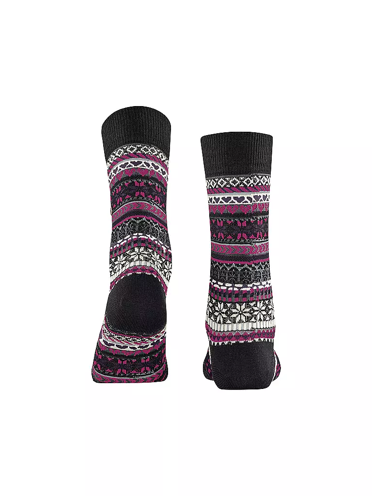 BURLINGTON | Chaussettes femme FAIR ISLE DELIGHT 36-41 noir | schwarz