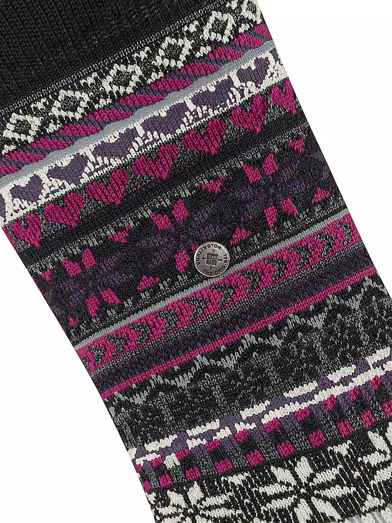 BURLINGTON | Chaussettes femme FAIR ISLE DELIGHT 36-41 noir | schwarz