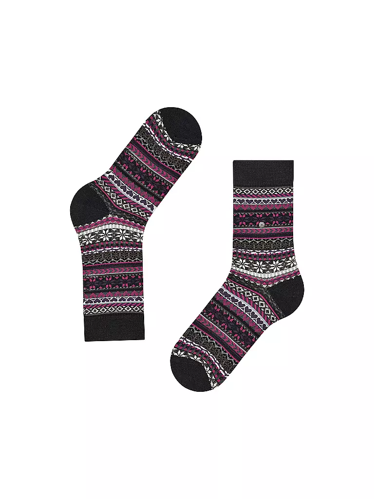 BURLINGTON | Chaussettes femme FAIR ISLE DELIGHT 36-41 noir | schwarz