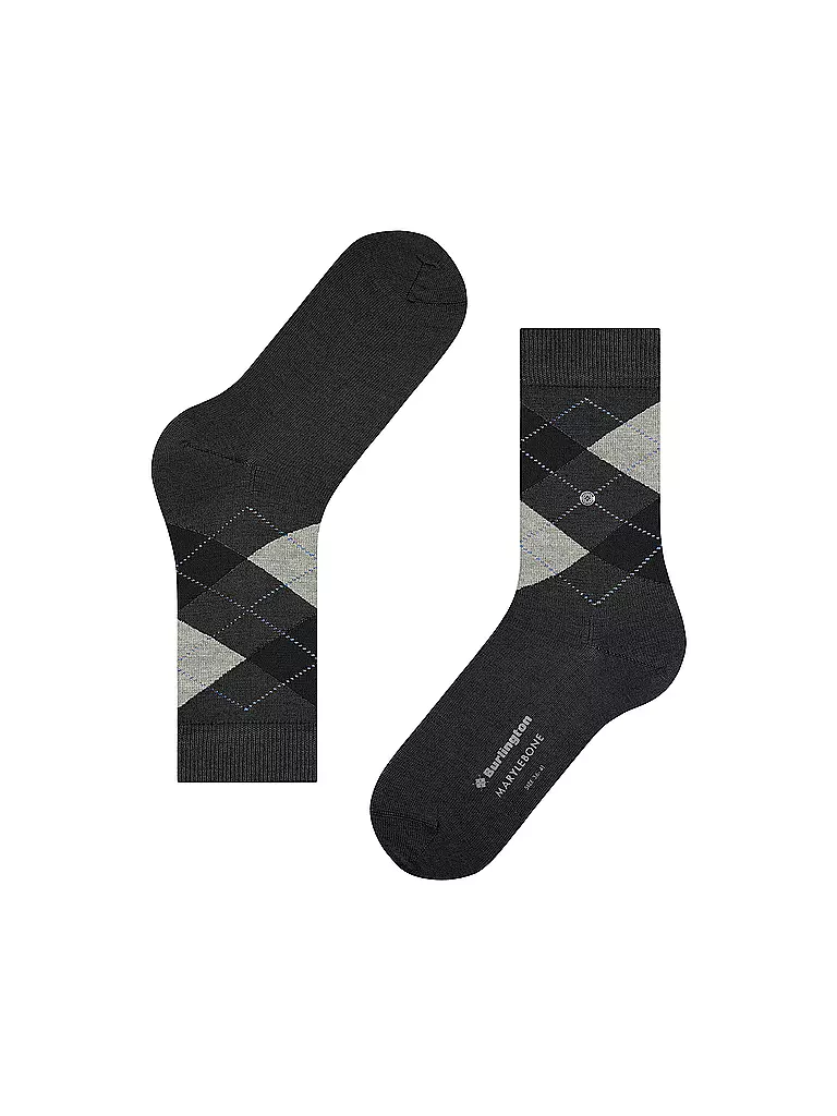 BURLINGTON | Chaussettes femme MARYLEBONE 36-41 asphalt mel | grau
