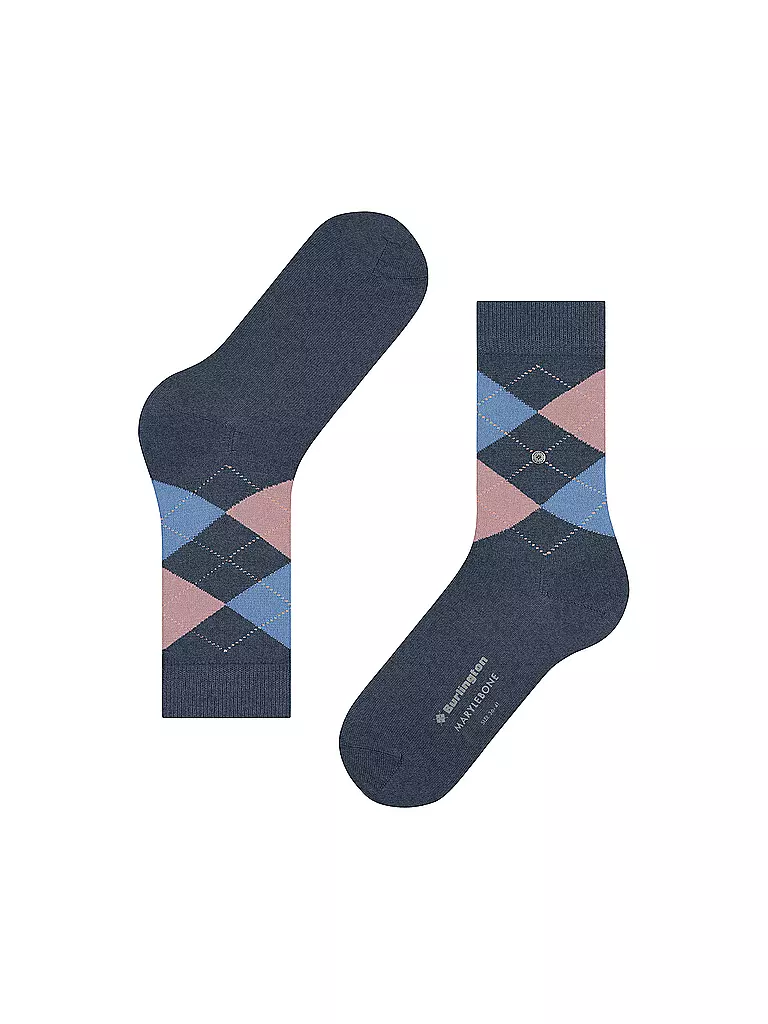 BURLINGTON | Chaussettes femme MARYLEBONE 36-41 bleu foncé chiné | 