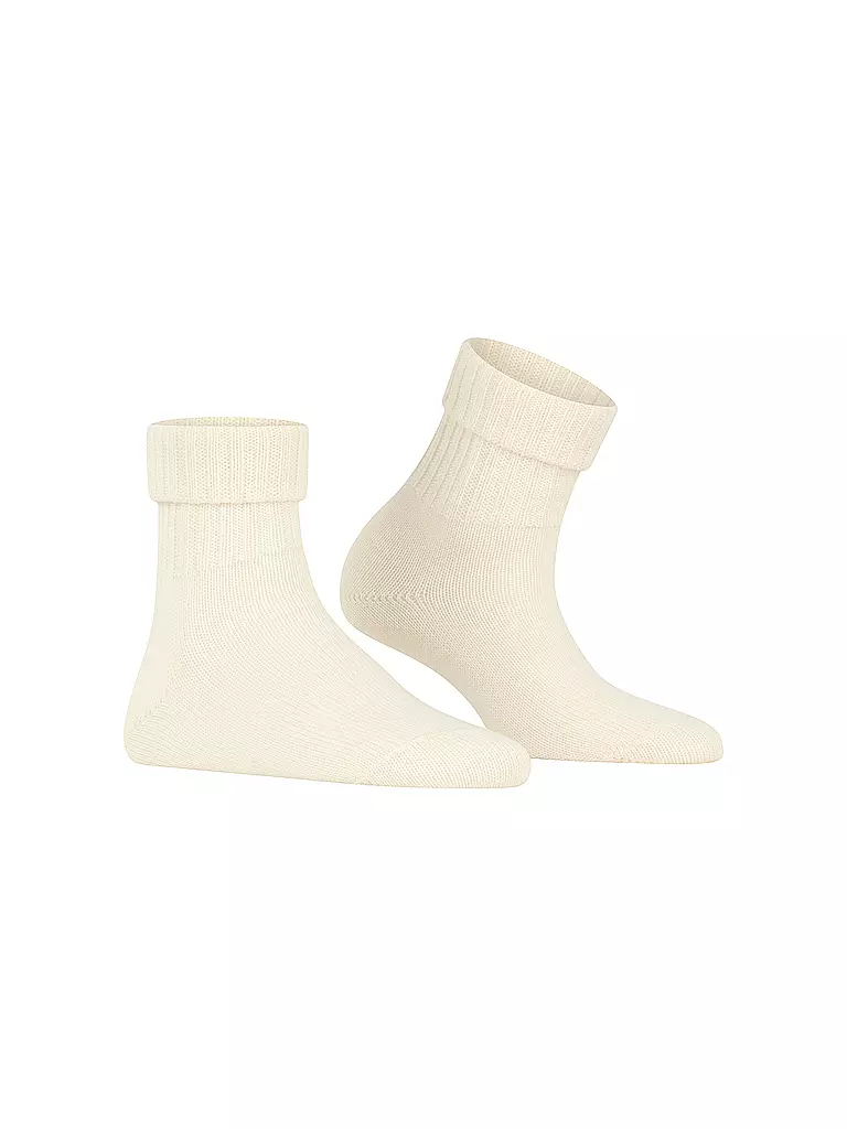 BURLINGTON | Chaussettes femme PLYMOUTH 36-41 blanc laine | 