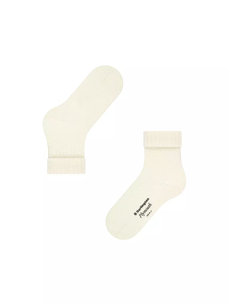 BURLINGTON | Chaussettes femme PLYMOUTH 36-41 blanc laine | 