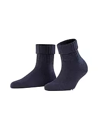 BURLINGTON | Chaussettes femme PLYMOUTH 36-41 blanc laine | Bleu foncé