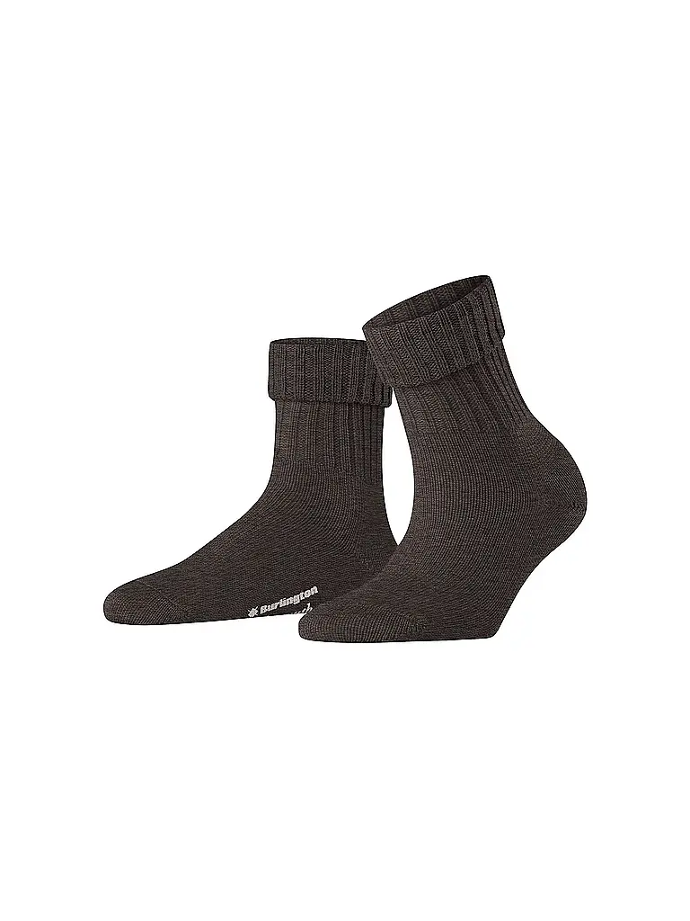 BURLINGTON | Chaussettes femme PLYMOUTH 36-41 marron foncé | braun