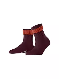 BURLINGTON | Chaussettes femme PLYMOUTH 36-41 blanc laine | Rouge foncé