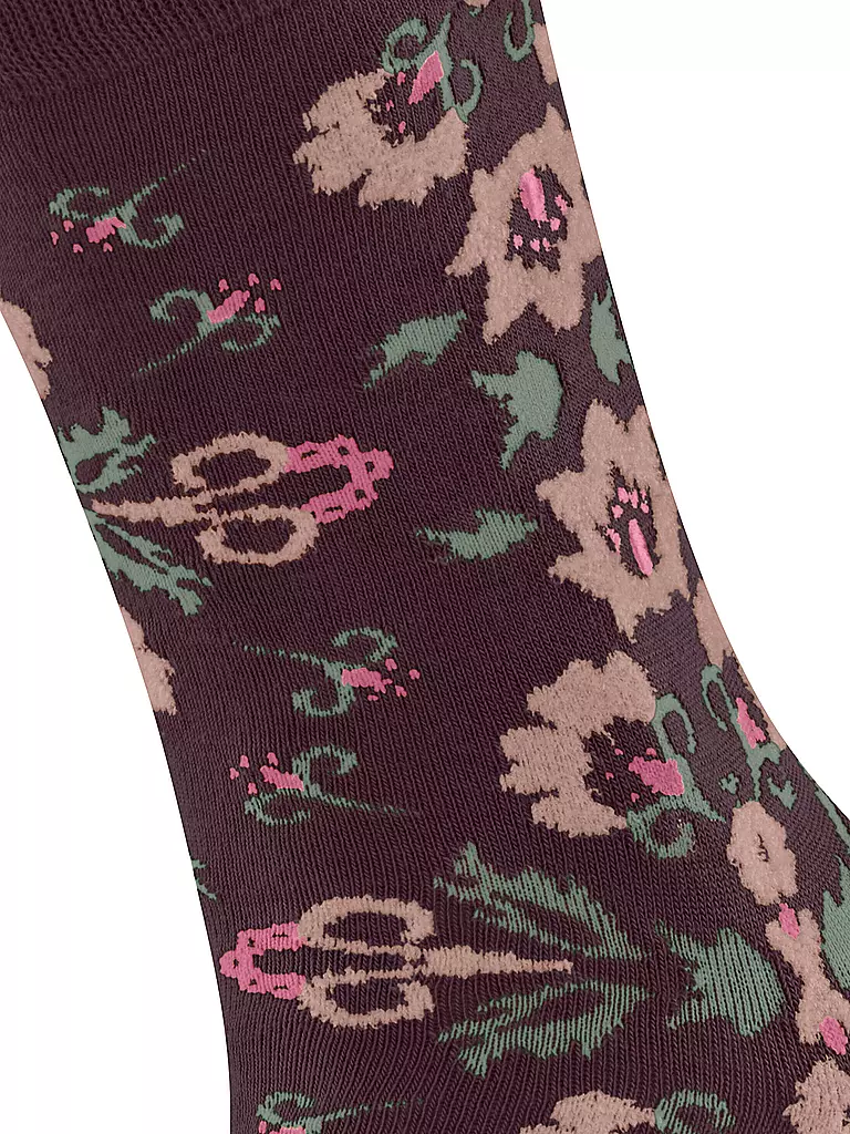 BURLINGTON | Chaussettes femme VELVET BLOOMS 36-41 barolo | 