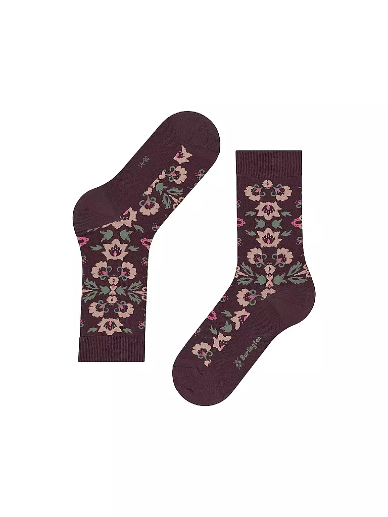 BURLINGTON | Chaussettes femme VELVET BLOOMS 36-41 barolo | 