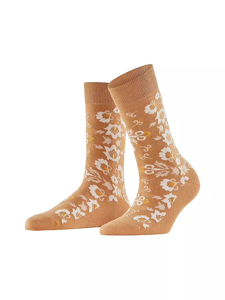 BURLINGTON | Chaussettes femme VELVET BLOOMS 36-41 cassonade | braun