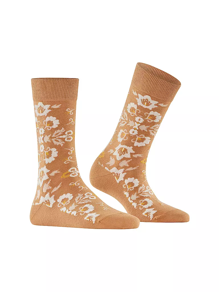 BURLINGTON | Chaussettes femme VELVET BLOOMS 36-41 cassonade | braun