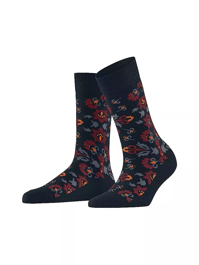 BURLINGTON | Chaussettes Femme VELVET BLOOMS 36-41 marine | dunkelblau