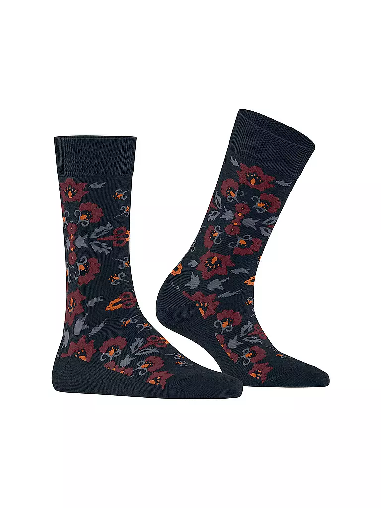 BURLINGTON | Chaussettes Femme VELVET BLOOMS 36-41 marine | dunkelblau